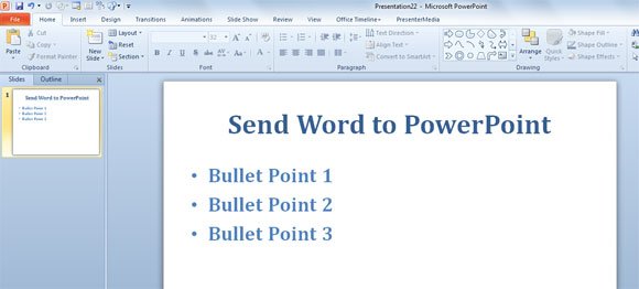 Send Word to PowerPoint