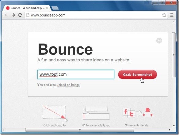 Bounce – A fun and easy way to share ideas on a webpage