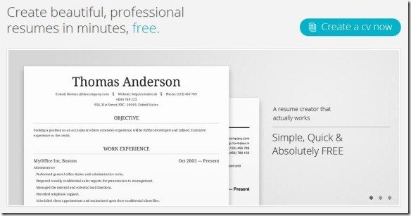 Create Professional Resumes And Them Line With CV