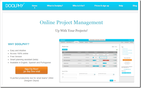 Online Project Management Software Doolphy