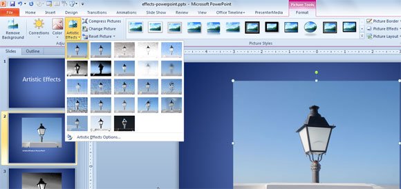 Artistic Effects in PowerPoint 2010