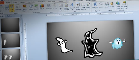 Free halloween templates ideas for costumes - Using PowerPoint to make a ghost clipart.