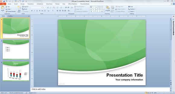 very simple powerpoint template