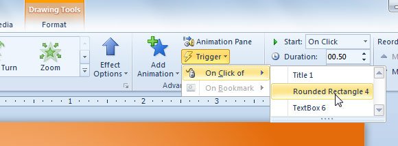 How to use Triggers in PowerPoint 2010