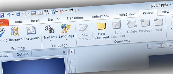 Review in PowerPoint 2010