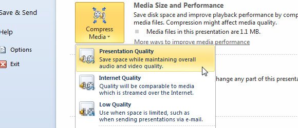 Media Size and Performance in PowerPoint 2010