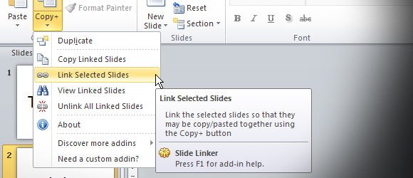 Slide Linker add-in for PowerPoint 2010 and 2007