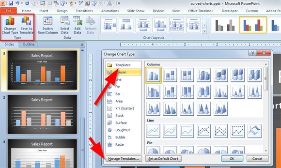 Change Chart Type In Excel 2010