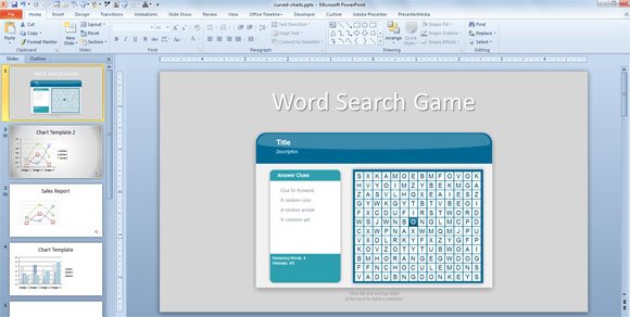 word search powerpoint mind game