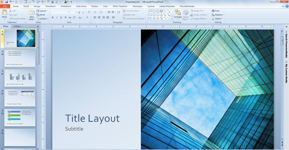Free Glass Cube Marketing PowerPoint 2013 Template