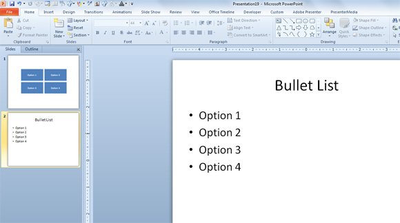 Bullet Lists in PowerPoint