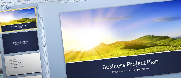 Free Business Project Plan Template for PowerPoint 2013