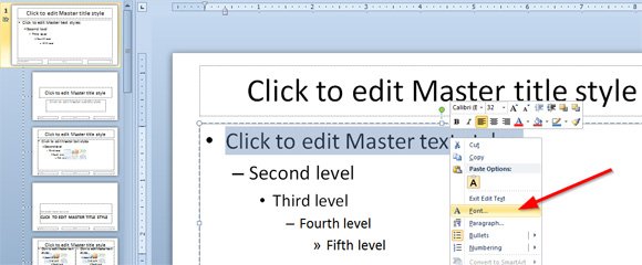 how to change default font in powerpoint 2016 mac