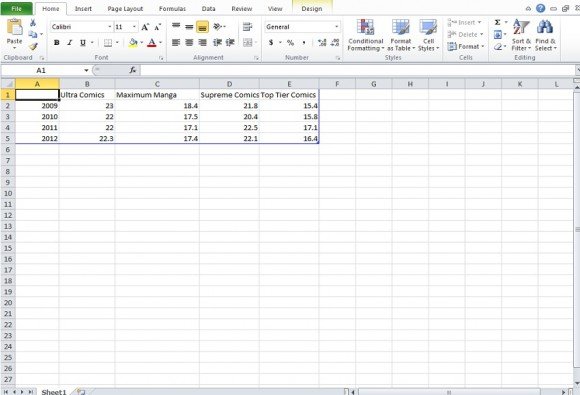 Excel T Chart Template