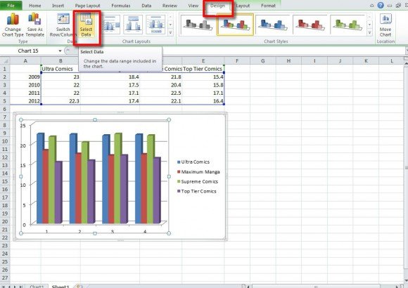 excel chart and powerpoint 2010