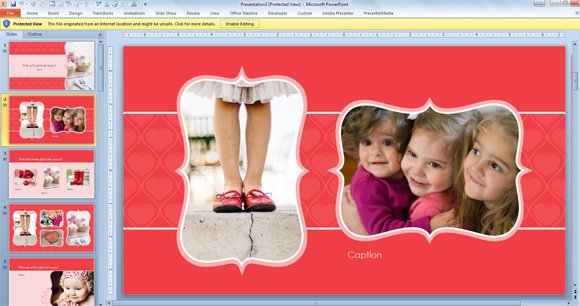 Free Widescreen Valentine's Day PowerPoint Template