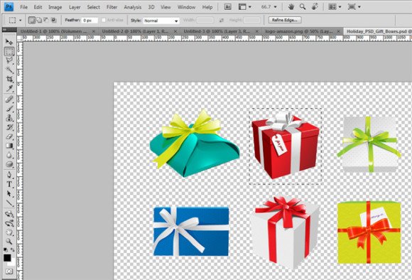 Christmas Boxes PSD Template