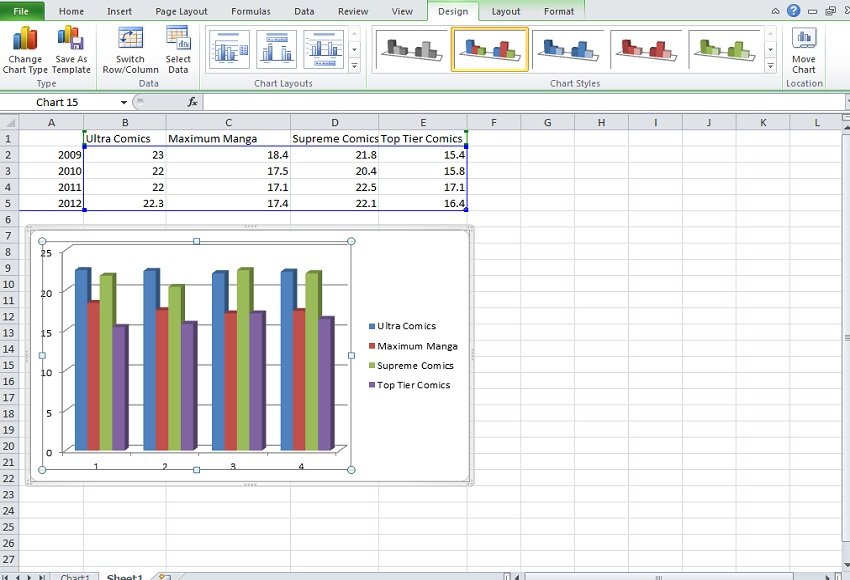 Диаграмма в powerpoint из excel