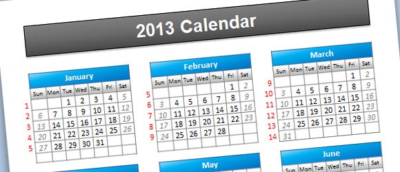 2013 Calendar PowerPoint Template