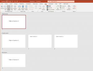 Organizing Slides In PowerPoint Into Sections