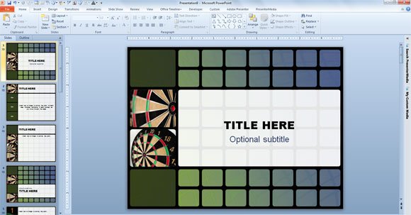 Free Animated Darts Template for PowerPoint 2010