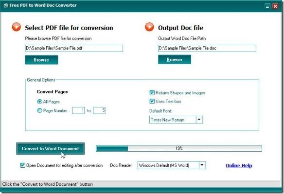 Converter pdf to wordpad online