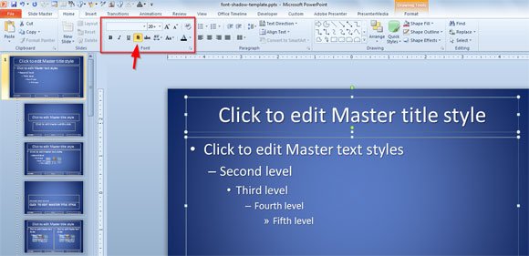 text powerpoint