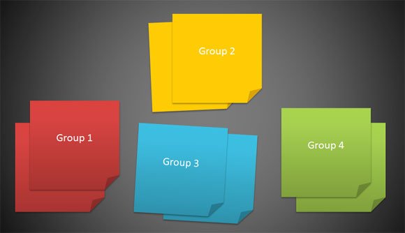 Sticky notes for agile development