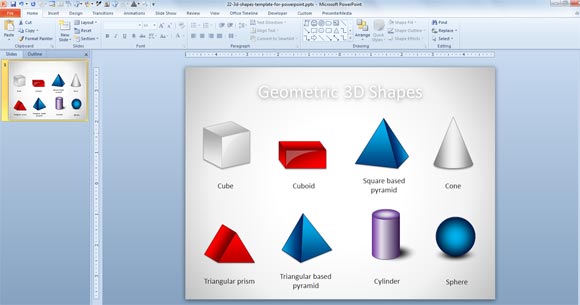 3d powerpoint shapes