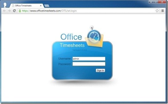Login to Office Timesheets