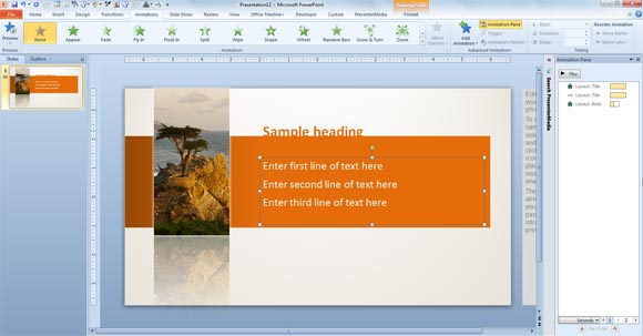 How to Animate Text in the PowerPoint Templates