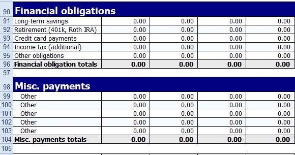 Personal Budget Spreadsheet Free Template For Excel