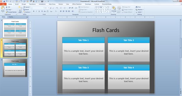 Flash Card PowerPoint template