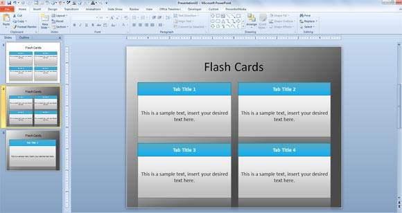 How To Make Flash Cards On Powerpoint