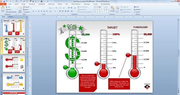 fundraising powerpoint chart