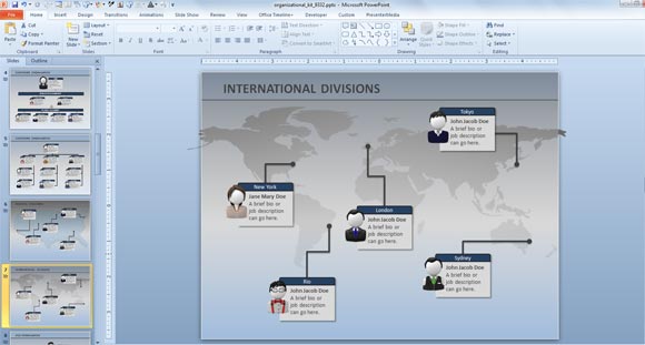 Animated Org Chart Powerpoint Templates