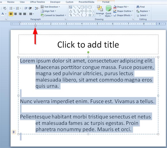 how to create a hanging indent on microsfot word