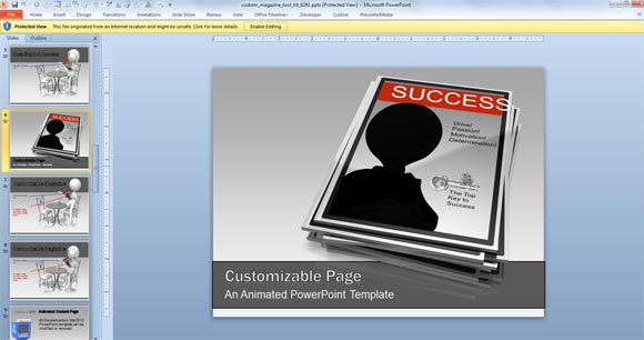 Magazine PowerPoint template for Newsletter and Media