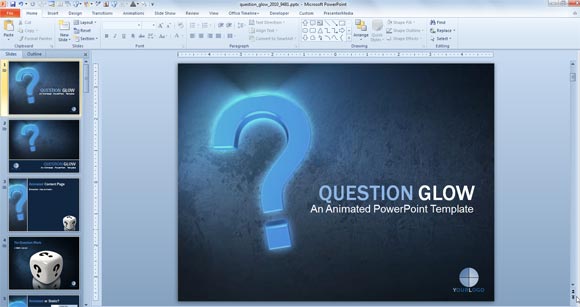 q&a powerpoint template question sign