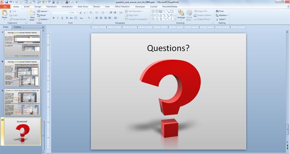 question and answer slide