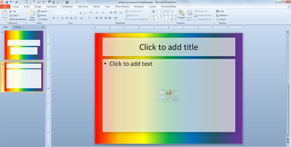 How To Make A Rainbow Background As A Powerpoint Template