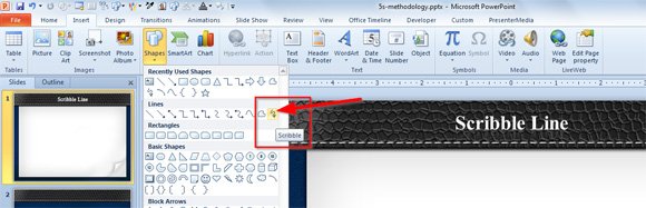 Drawing Scribble Lines in PowerPoint 2010