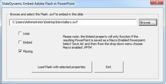 does powerpoint 2016 for mac have option tab and shockwave flash object