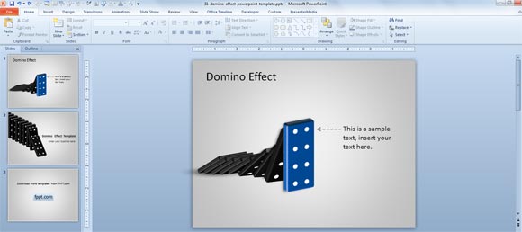 domino ppt template