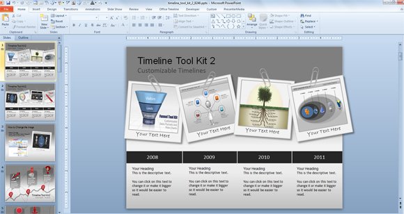 powerpoint timelines charts