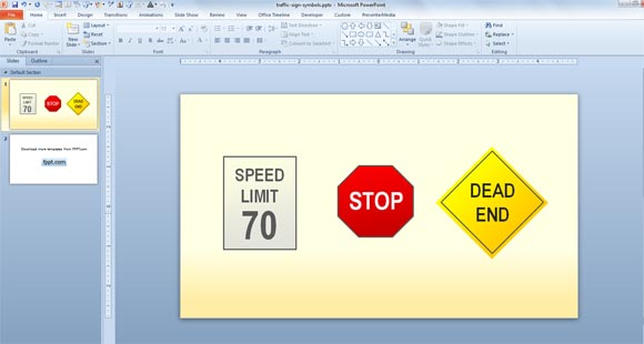 Free Traffic Sign Symbols for PowerPoint Presentations