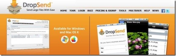 DropSend - Send large files and email large files