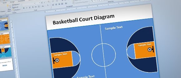 Free Basketball Court PowerPoint Template