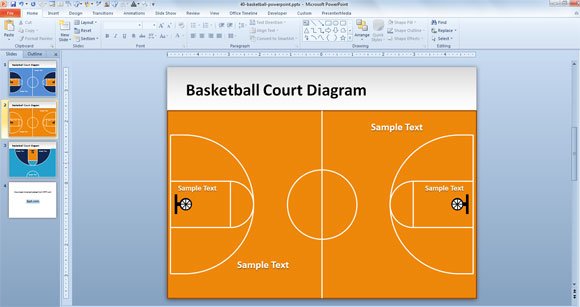Free Basketball Court layout