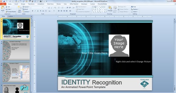 Awesome Identity Recognition Cybercrime Powerpoint Template